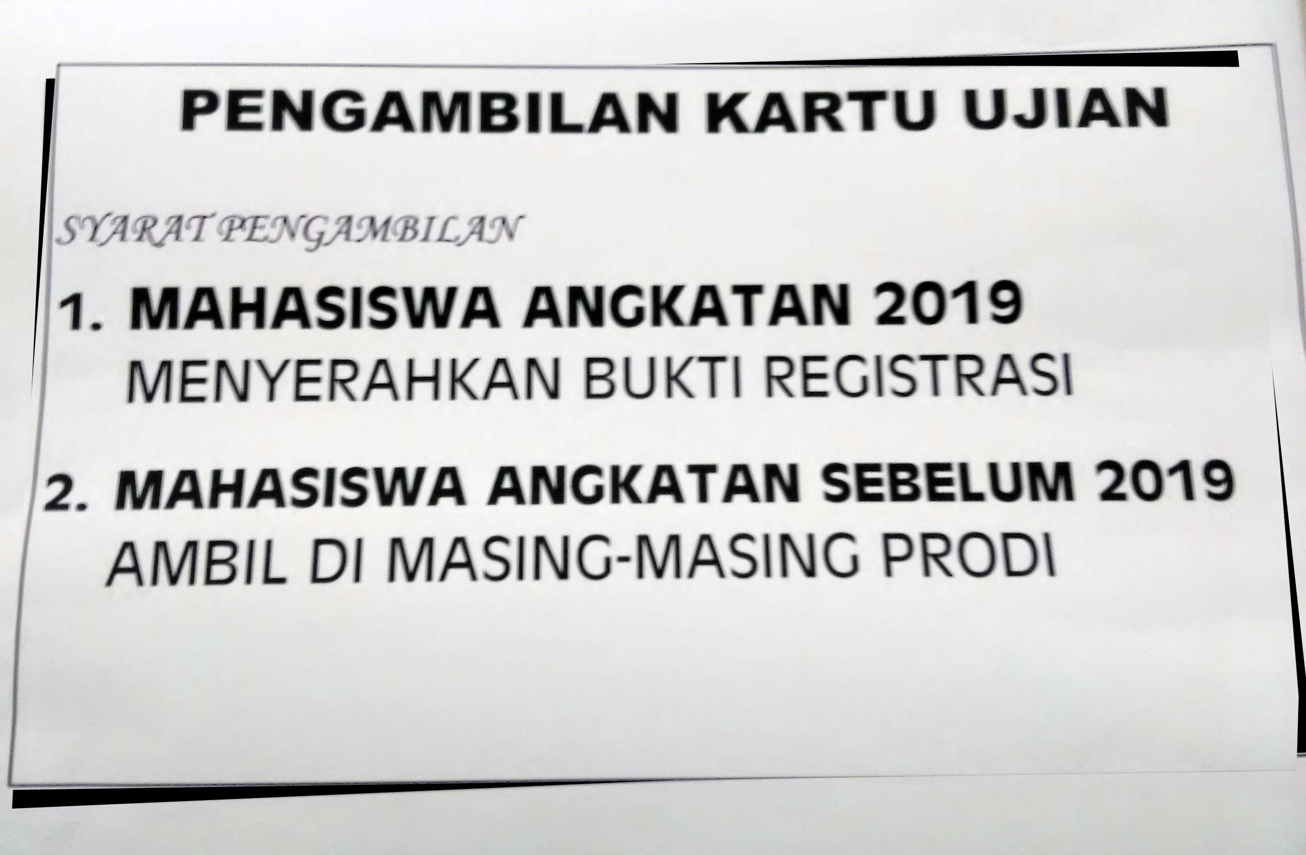 Pengambilan Kartu Ujian