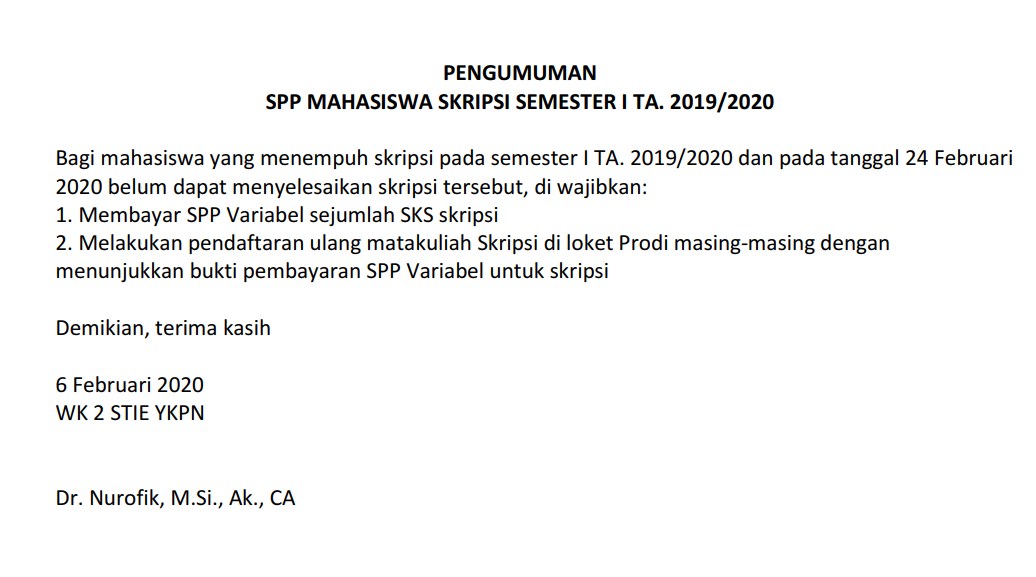 SPP Mahasiswa Skripsi 