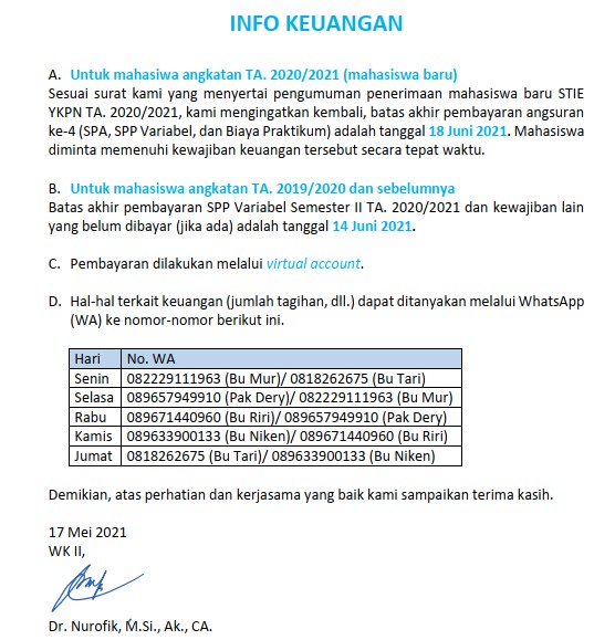Info Keuangan