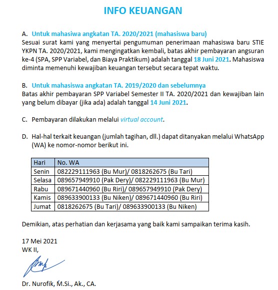 Info Keuangan