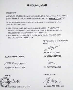 Ketentuan Remidi Tentang Syarat Matakuliah