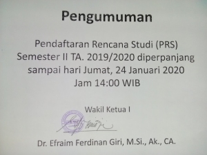 Pendaftaran Rencana Studi (PRS)