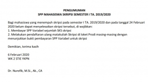 SPP Mahasiswa Skripsi 