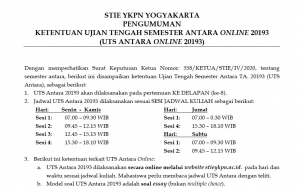 Ketentuan Ujian Tengah Semester Antara Online 20193