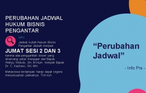 Perubahan Jadwal Hukum Bisnis Pengantar