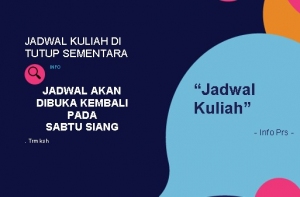 Jadwal Kuliah Di Tutup Sementara