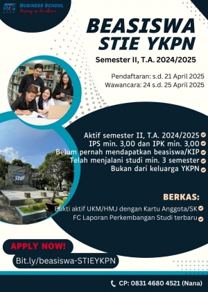 Beasiswa STIEYKPN Sem II TA 2024/2025