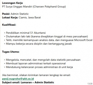 PT Surya Unggas Mandiri (Charoen Pokphand Group)